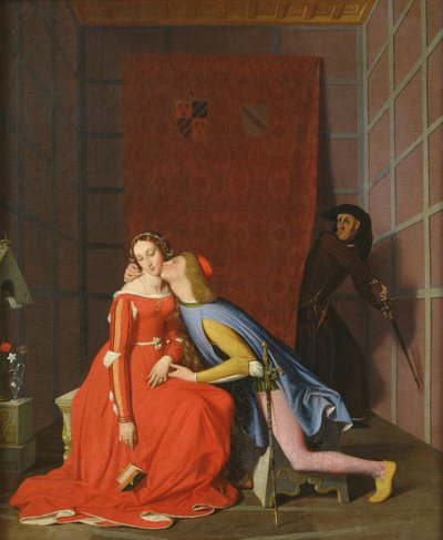 Francesca da Rimini and Paolo Malatesta by Jean Auguste Dominique Ingres